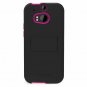 HTC One M8 Stand Case GreatShield Legacy Series Slim Fit Hybrid Snap  Black pink