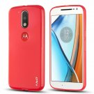 For Moto C4/G4 Plus Case Drop Protection Slim Cushion NOT for Moto G4 Play Red