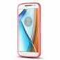 For Moto C4/G4 Plus Case Drop Protection Slim Cushion NOT for Moto G4 Play Red