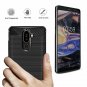 For Nokia 7 Plus Case Carbon Fiber Shock Resistant Brushed Texture Soft Black