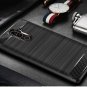 For Nokia 7 Plus Case Carbon Fiber Shock Resistant Brushed Texture Soft Black
