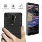 For Nokia 7 Plus Case Carbon Fiber Shock Resistant Brushed Texture Soft Black
