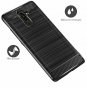 For Nokia 7 Plus Case Carbon Fiber Shock Resistant Brushed Texture Soft Black