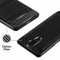 For Nokia 7 Plus Case Carbon Fiber Shock Resistant Brushed Texture Soft Black