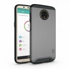 For Motorola Moto Z3/Z3 Play Case Protection Rugged but Slim Dual Layer Metallic