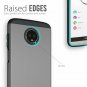 For Motorola Moto Z3/Z3 Play Case Protection Rugged but Slim Dual Layer Metallic