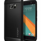 for HTC 10 Case with Resilient Shock Absorption and Carbon Fiber Design Black