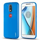 For Moto C4/G4 Plus Case Drop Protection Slim Cushion NOT for Moto G4 Play Blue
