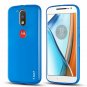 For Moto C4/G4 Plus Case Drop Protection Slim Cushion NOT for Moto G4 Play Blue