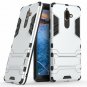 For Nokia 7 Plus Case Dual Layer Armor Hard Slim Hybrid Kickstand Phone Silver