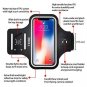 Cell Phone Armband Case Water Resistant  with Adustable Elastic Band & Key Black