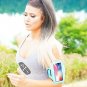 Cell Phone Armband Case Water Resistant with Adustable Elastic Band & Key Black