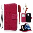 For Samsung Galaxy S7 Case Wallet Leather Credit Card ID Holders Ultra Slim Pink