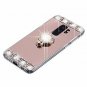 for Samsung Galaxy S9 Plus Case Mirror Glitter Diamond Crystal Ring Holder Pink