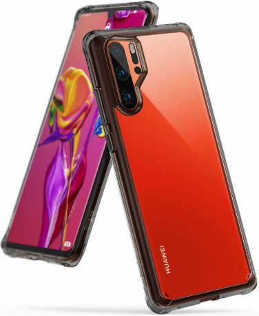For Huawei P30 Pro Case Lightweight Transparent TPU Protective Smoke Black