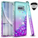 For Samsung Galaxy S10e case 3D PET Screen Protector 2 Pack Glitter Liquid