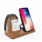 Wireless Charging Stand   3 in 1 Apple Watch Charging Stand for AirPods Wood