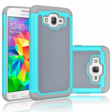 For Grand Prime Case/Galaxy Go Prime Case Shock Absorbing Rubber Slim Turquoise