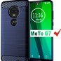For Moto G7 Case Soft Slim Shockproof AntiFingerprint Full Protective Blue