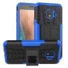 For Galaxy J2 Case Kickstand Hard PC Back Cover Dual Layer Protection Blue