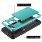 for Samsung Galaxy S9 Case Wallet Card Slot Holder Hidden Pocket Dual Layer Blue