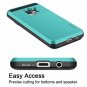 for Samsung Galaxy S9 Case Wallet Card Slot Holder Hidden Pocket Dual Layer Blue
