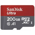 Memory Card SanDisk 200GB Ultra microSDXC UHSI with Adapter Micro SD Full HD