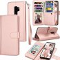 For Samsung Galaxy S9 Plus Case Wallet PU Leather Luxury Credit Card Rose Gold