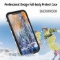 For iPhone XR Case Waterproof Full-Body Rugged Clear Bumper Shockproof White