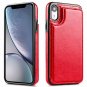 For iPhone XR Case Wallet Card Slots Shockproof Folio Flip Protective Red