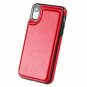 For iPhone XR Case Wallet Card Slots Shockproof Folio Flip Protective Red