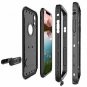 For iPhone XR Case Waterproof Full-Body Protective Shockproof Clear Black
