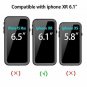 For iPhone XR Case Waterproof Full-Body Protective Shockproof Clear Black