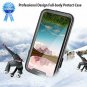 For iPhone XR Case Waterproof Full-Body Protective Shockproof Clear Black
