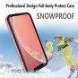 For iPhone XR Case Waterproof Full Body Protective Screen Protector Clear Pink