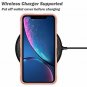 For iPhone XR Case Wallet Wireless Charger Detachable Vegan Leather Rosegold