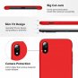 For iPhone XR Case Slim Rubber Liquid Silicone Shockproof Drop Protective Red