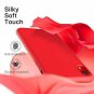 For iPhone XR Case Liquid Silicone Rubber Slim Shockproof Microfiber Red