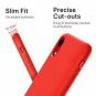For iPhone XR Case Liquid Silicone Rubber Slim Shockproof Microfiber Red