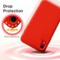 For iPhone XR Case Liquid Silicone Rubber Slim Shockproof Microfiber Red