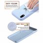 For iPhone XR Case Silicone Anti-Slip Liquid Gel Rubber Slim Microfiber Blue