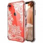 For iPhone XR Case Shockproof Hard PC+TPU Bumper Protective Crystal Lace Design