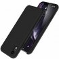 For iPhone XR Case Liquid Silicone Rubber Slim Shockproof Microfiber Cloth Black