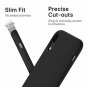 For iPhone XR Case Liquid Silicone Rubber Slim Shockproof Microfiber Cloth Black
