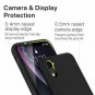 For iPhone XR Case Liquid Silicone Rubber Slim Shockproof Microfiber Cloth Black
