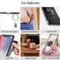 For iPhone XR Case Built-in 360 Rotatable Ring Kickstand Transparent TPU Black