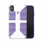 iPhone Xs Max Case Protective Rubber Drop Test White/Ultraviolet Purple
