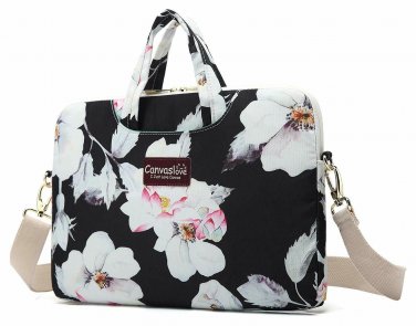 Laptop Shoulder Messenger Bag 14 15.6 inch Waterproof  Canvaslove Lotus Pattern