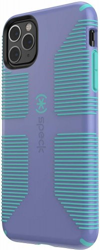 For iPhone 11 Pro Max Case Rubber Shock Absorbent Wisteria Purple/Mykonos Blue
