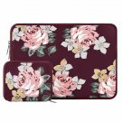 Case for 15 Inch MacBook Water Repellent Tablet Bag with Small Case Wine Red
